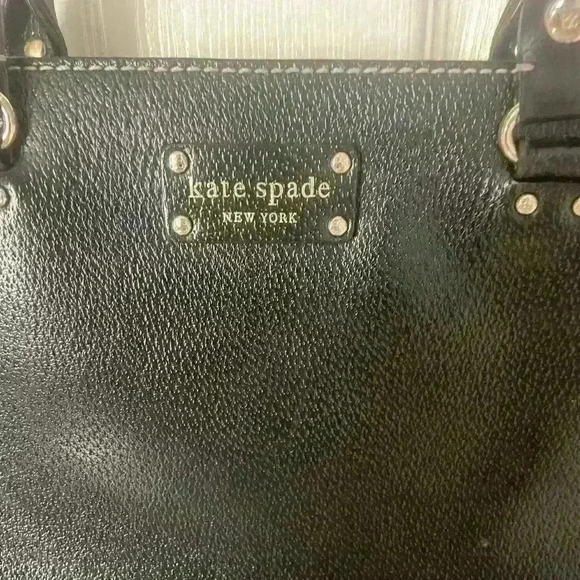 KATE SPADE NEW YORK MEDIUM SATCHEL TOTE PURSE BLACK LEATHER (PROJECT!!!) - Picture 3 of 16